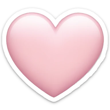 Light pink heart sticker