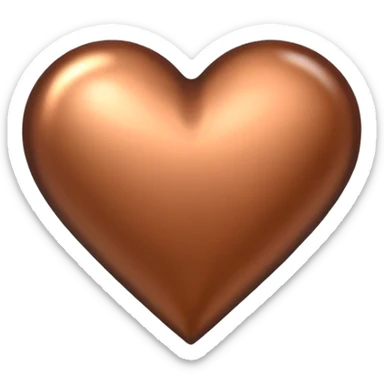 bronze heart sticker
