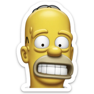homer simpson drool sticker