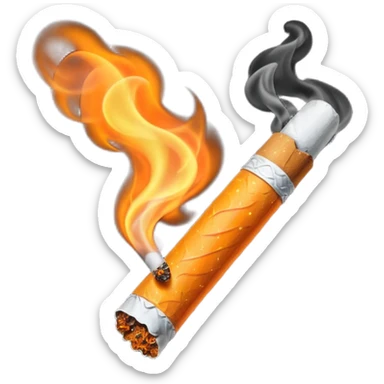 Cigarette burning sticker