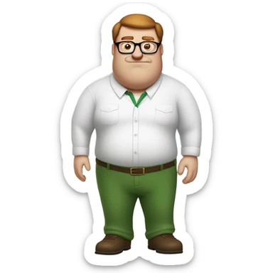 Peter griffin white sticker