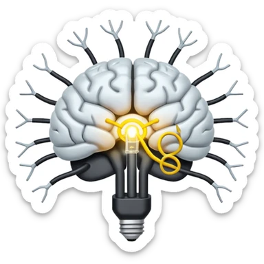 brain nerve signal only one  sticker