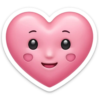 cute pink meat HEART emoji sticker