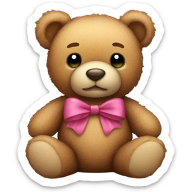 Teddy bear with bow  sticker