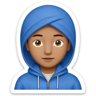 a crip wearing blue sticker