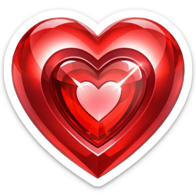 Red crystal with a red glow coming from its center. In the center of the crystal a $ sticker