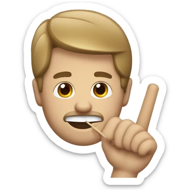 man with toothpick arms sticker