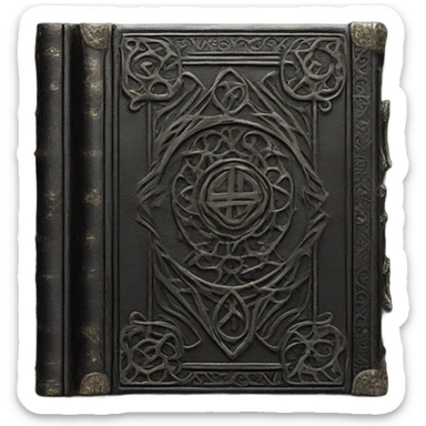 Black old Gothic book sticker