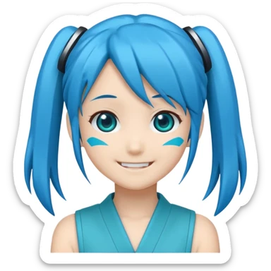 Hatsune Miku as a emoji sticker