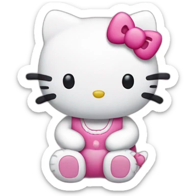 Hello kitty sitting sticker