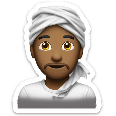 Emoji mit  Bandana sticker