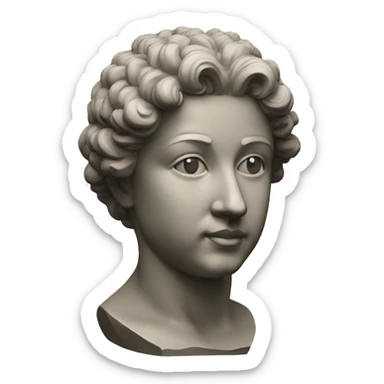 Antique sculpture of Nika sticker