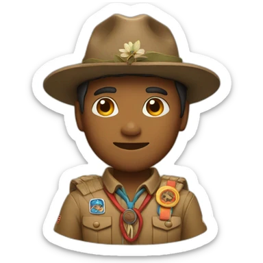 Scout guy with totem sticker