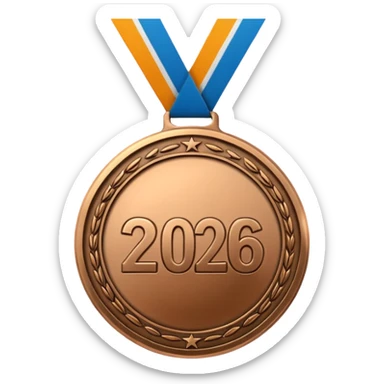 Create a medal which has an inscription "Brocation 2026" sticker