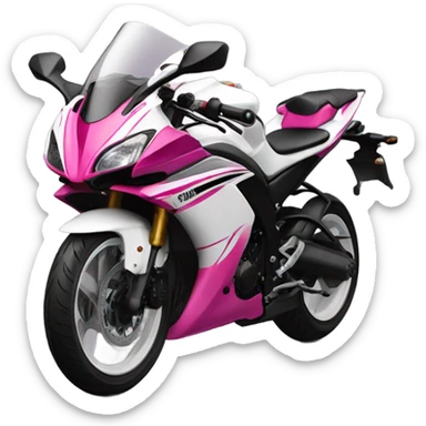 mixed pink and white yamaha-R3 sticker