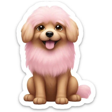 Pink dog sticker