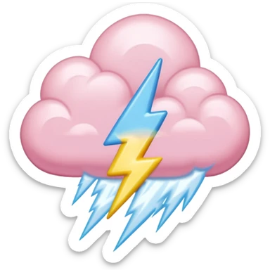 pastel emo cloud with a lightning bolt sticker