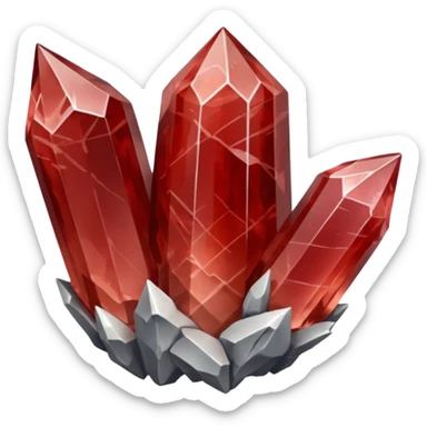 raw quartz crystal red sticker