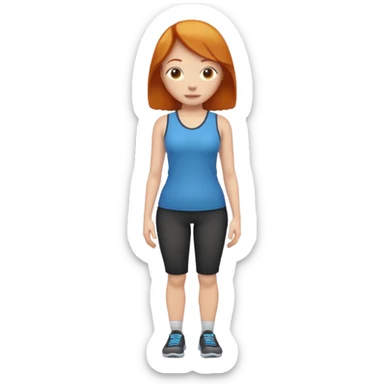 ginger woman posture sticker