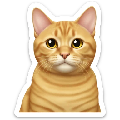 Golden British short hair cat sticker