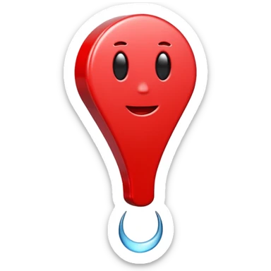 exclamation mark full red sticker