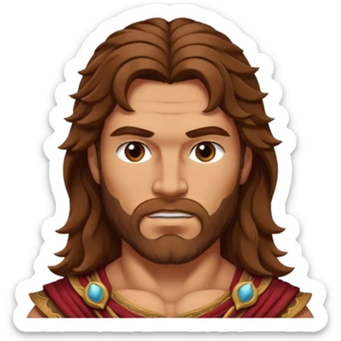 Spartacus with long hair sticker