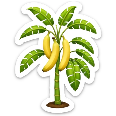 Banana tree, negative banana. sticker