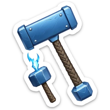 Thor hammer with thunder  sticker