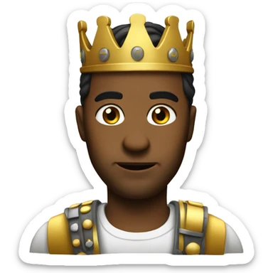 Generate a king Baldwin emoji  sticker