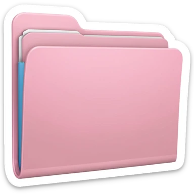 Pale pink folder sticker