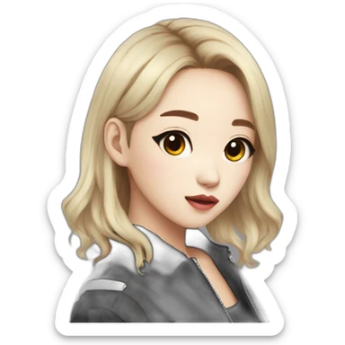 Kpop idol girl sticker