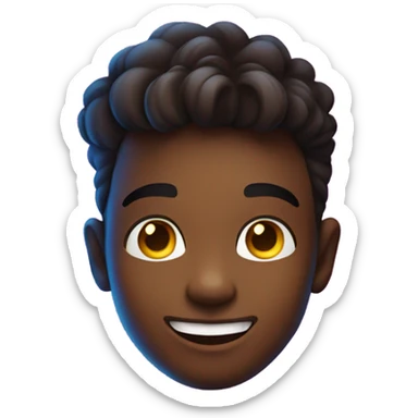 smiling boy in neon lights no wrinkle sticker