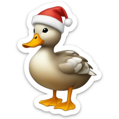 Christmas duck sticker