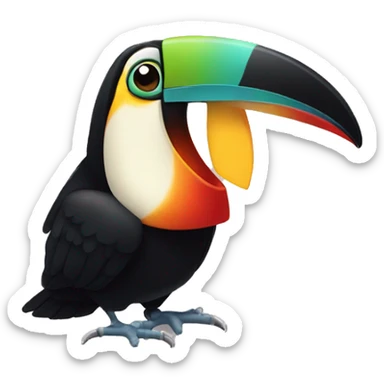 Toucan without a beak sticker