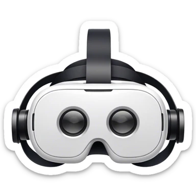 white round vr headset sticker