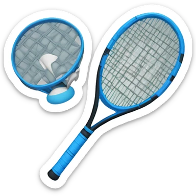 a black and blue tennis racket  sticker