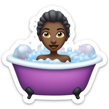 vampire girl in bubble bath  sticker