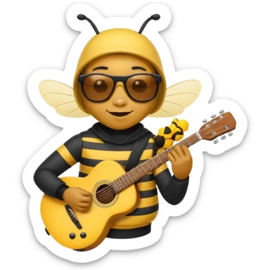 Musician Bee sticker