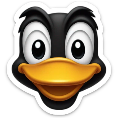 daffy duck mischievous look sticker