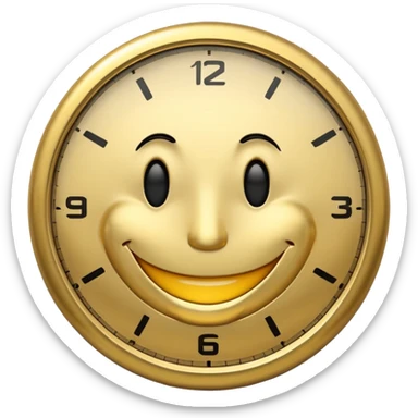 Finger tapping clock it with smily face  sticker