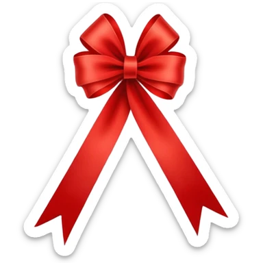 Red ribbon  sticker