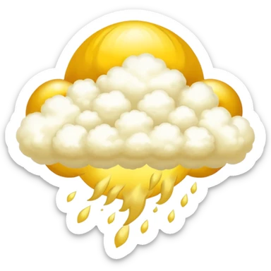 golden yellow flying nimbus cloud from Dragon Ball anime sticker
