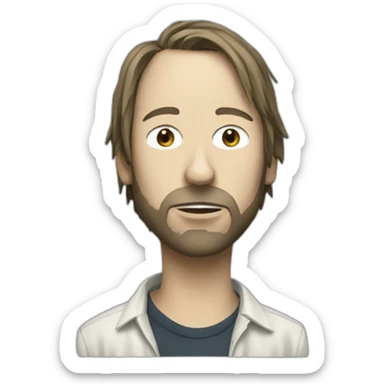 Radiohead lead singer sticker