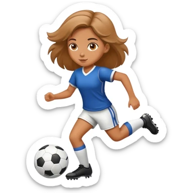Girl play football  sticker