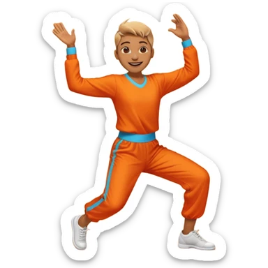 create a person emoji of Barcavibe is the superpower name Brings energy, momentum, and structure more fun and dancing sticker