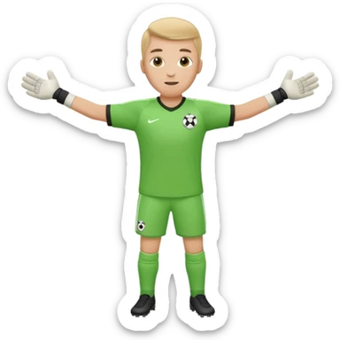 soccer goalkeeper full body arms out wide sticker