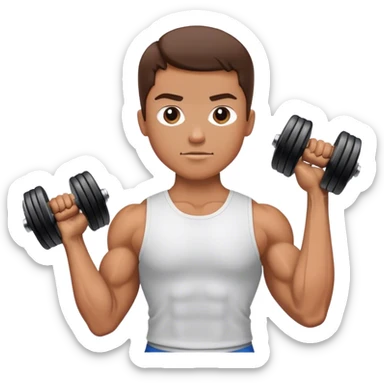 guy how to do bicep curls sticker