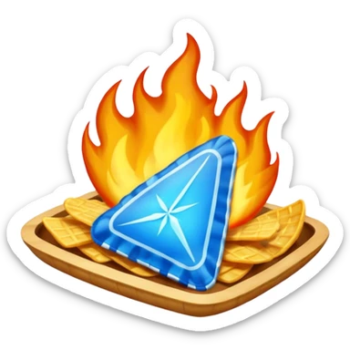 Chips blue names fire sticker