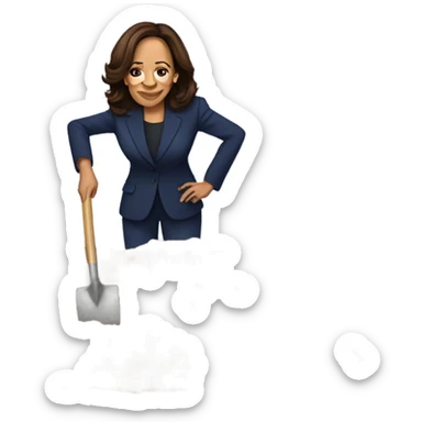 Kamala Harris digging  sticker
