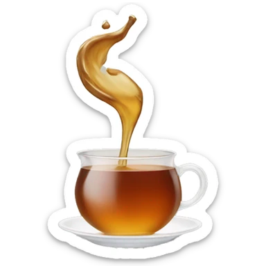 spilling tea sticker